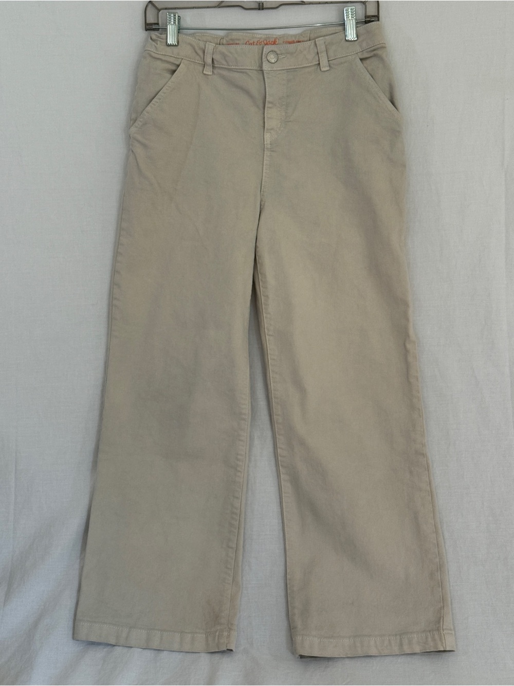 Cat & Jack Tan Straight-Leg Chinos, Sz 16
